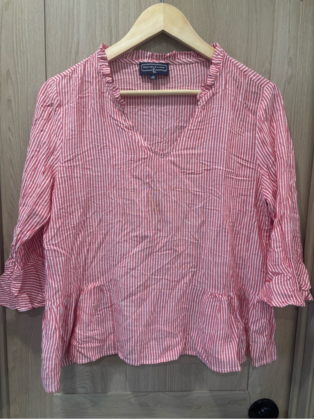 Duffield Lane Striped Blouse Size M